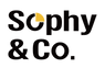 Logo of 'Sophy & Co.' with a yellow accent on a white background