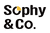Logo of 'Sophy & Co.' with a yellow accent on a white background
